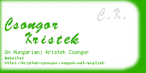 csongor kristek business card
